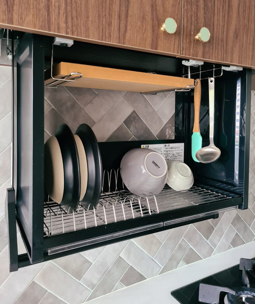 Pull-Down Elevator Dish Rack Linear Down Box Daydo Japan