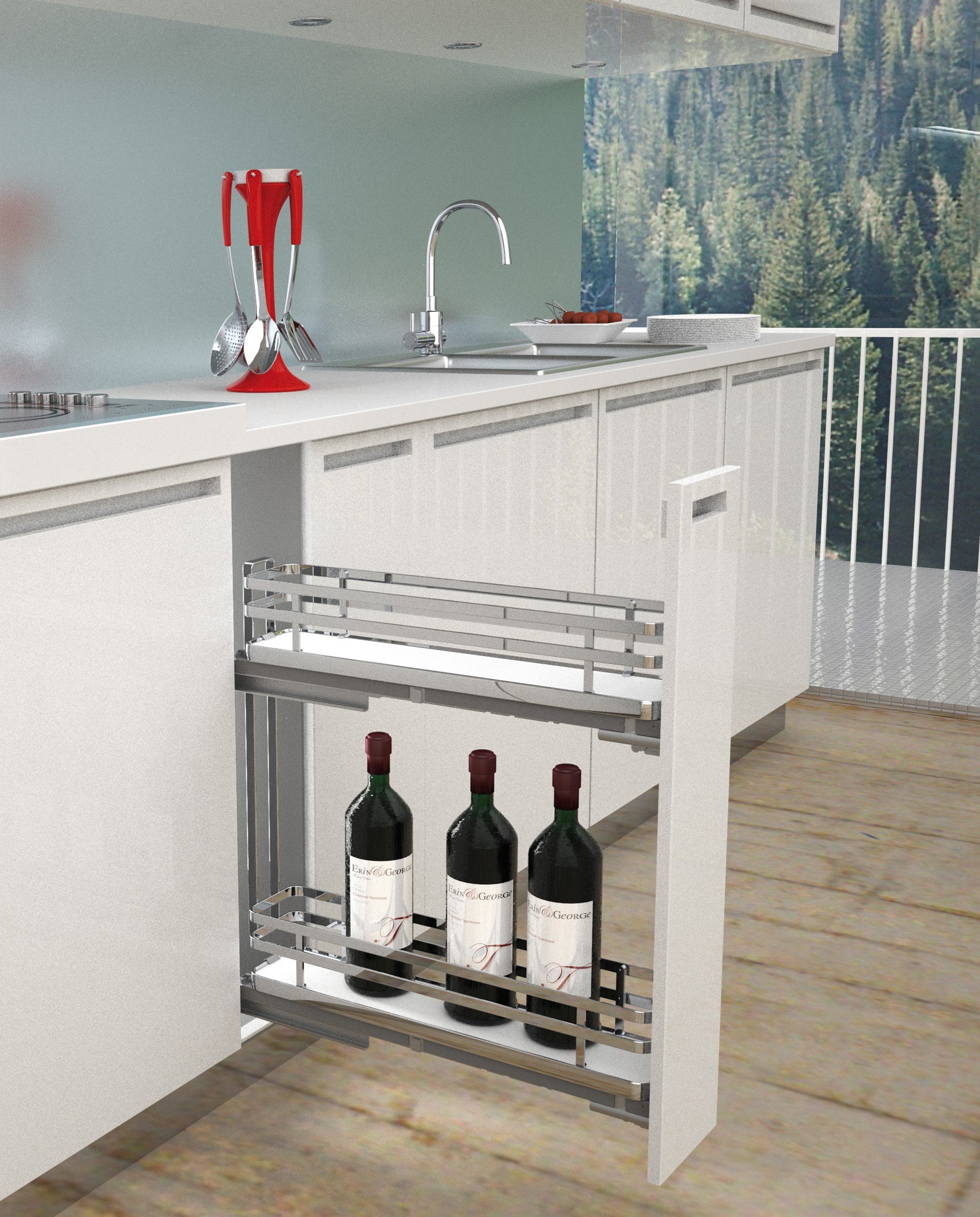 Pull-Out Bottle Rack | Storage with Easy Retrieval – Equipoise Living