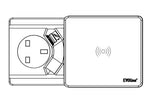 Conceal Socket with Qi & USB Charging | Evoline Square 80